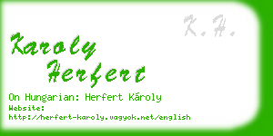 karoly herfert business card