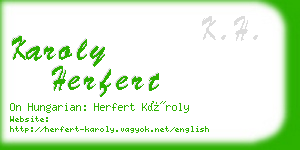 karoly herfert business card